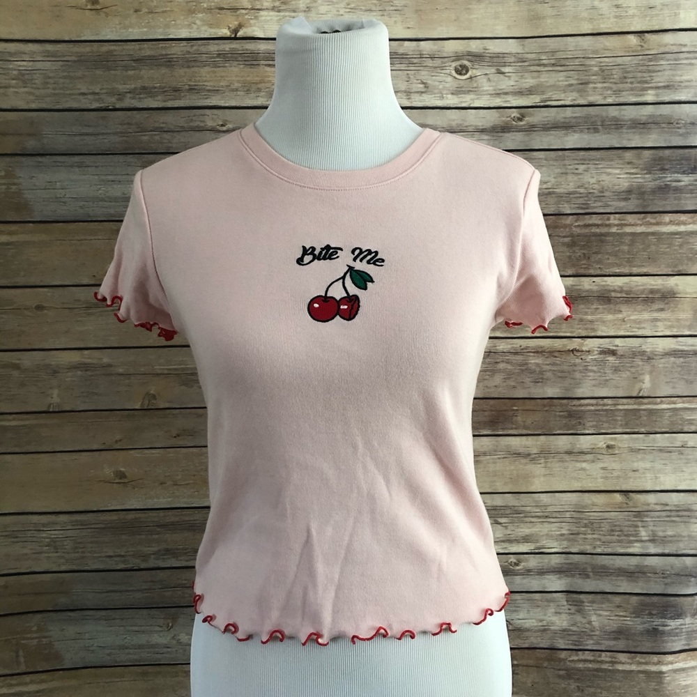 *F21 ‘Bite Me’ Embroidered Tee*
